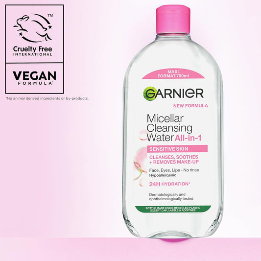 Garnier Micellar Cleansing Water 700ml, Gentle face cleanser & Make up Remover
