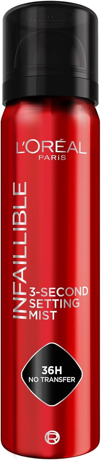 L'Oréal Paris Setting Spray, Infallible 3-Second Makeup Setting Spray Mist for Face