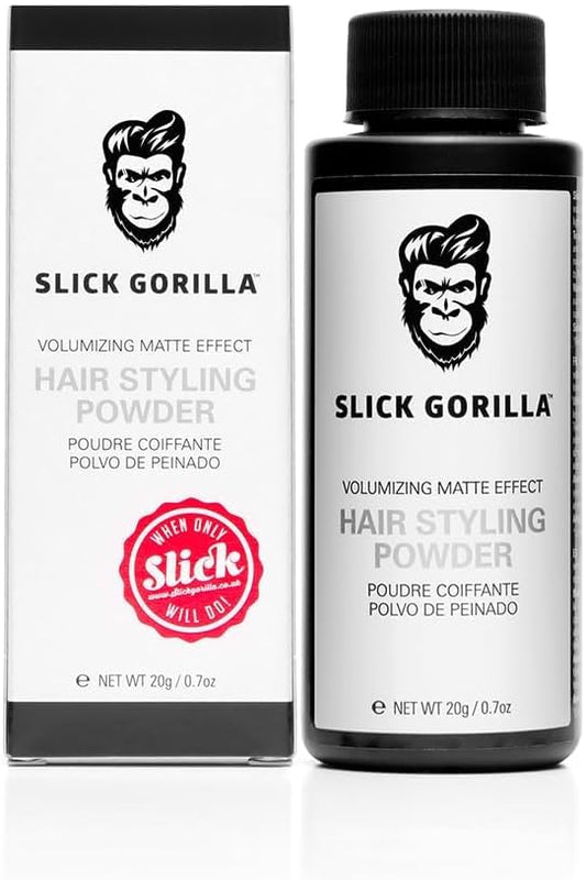 Slick Gorilla Hair Styling Powder for Men 0.70 oz (20g) | Texture Powder | Matte Finish | 24 Hours All Day Hold | Adds Volume & Texture | Lightweight | Non-Sticky | No Shine | Texturizing Product