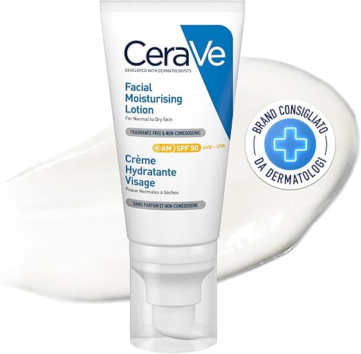 CeraVe AM Facial Moisturising Lotion Normal To Dry Skin 52ml With UV Protection And 3 Essential Ceramides