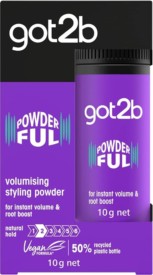 got2b POWDERful Volumising Styling Powder 10 g, Natural Hold, Powder Hair Styling, Volumising Styling Hair Powder, Instant Volume from the Roots, Vegan Formula