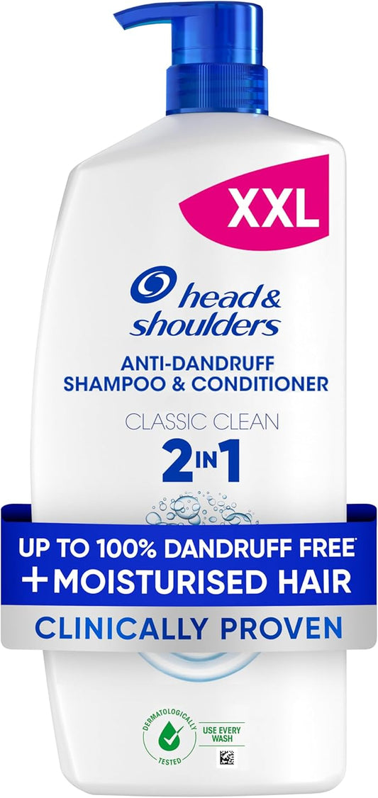 Head & Shoulders Classic Clean 2in1 Anti Dandruff Shampoo, 1000ml