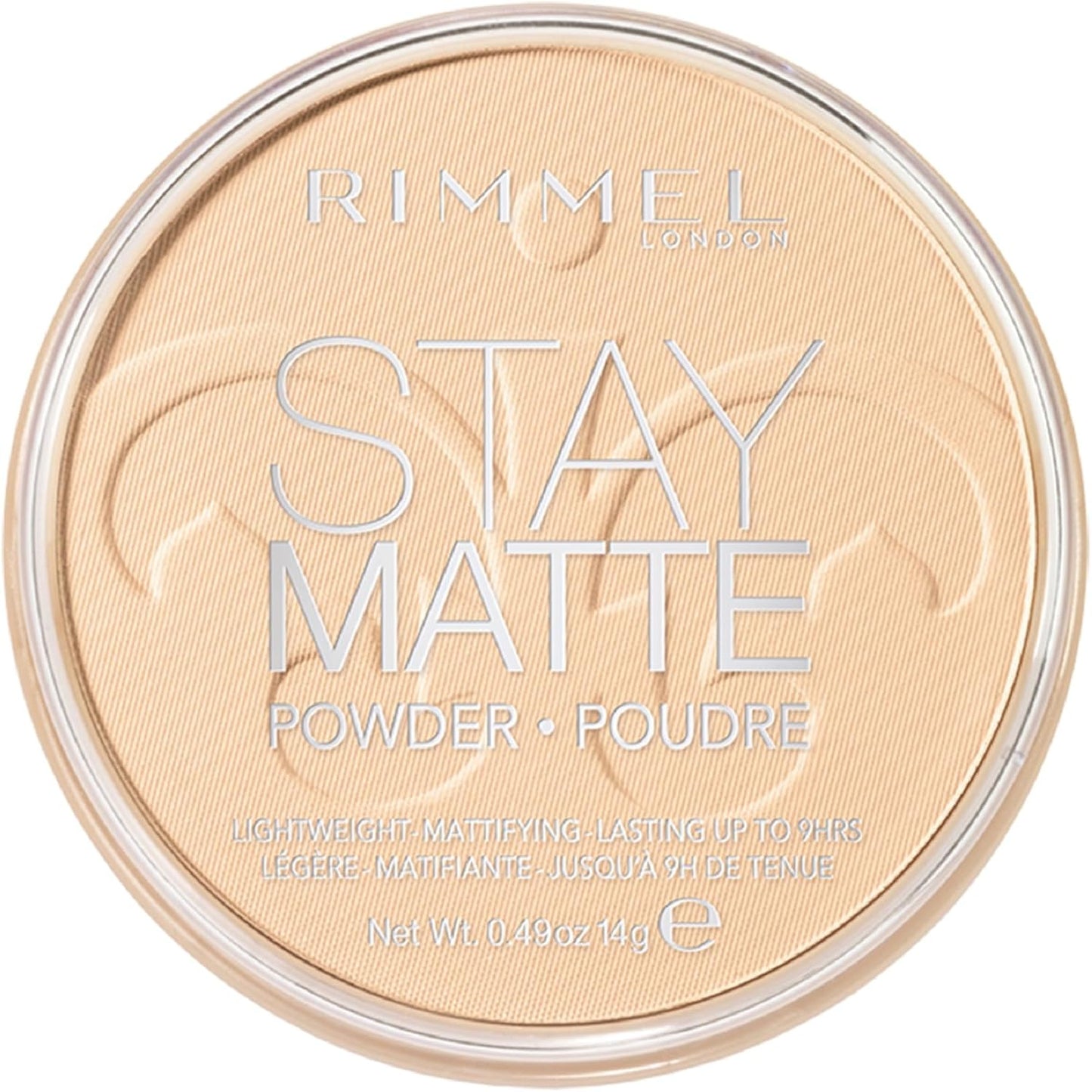 RIMMEL LONDON - Stay Matte Pressed Powder - Lightweight, Oil Absorbing, Smooth Non-Powdery Texture, Lasting Up To 5hrs - For All Skin Types - Dermatologically Tested - Transparent - 14g