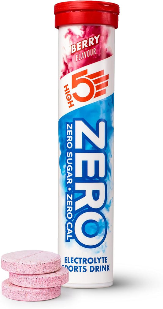 HIGH5 ZERO Electrolyte Tablet - Hydration Tablets Enhanced with Vitamin C - 0 Calories & Sugar Free - Boost Hydration, Performance & Wellness - Berry, 20 Tablets