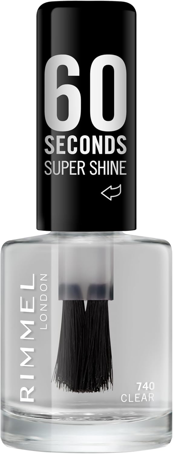 Rimmel London 60 Seconds Super Shine Nail Polish, 740 Clear, 8 ml